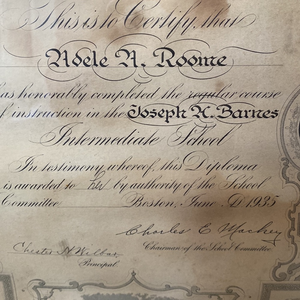 1935 Vintage Certificate of Completion - Picture 3 of 4